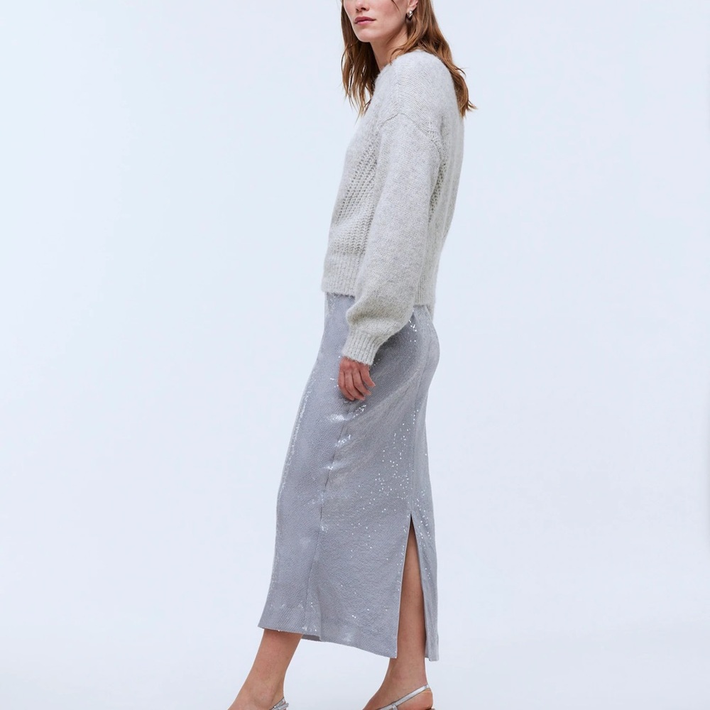 ⭐️HP⭐️ NWT Madewell Sequins Midi Skirt - Picture 3 of 8